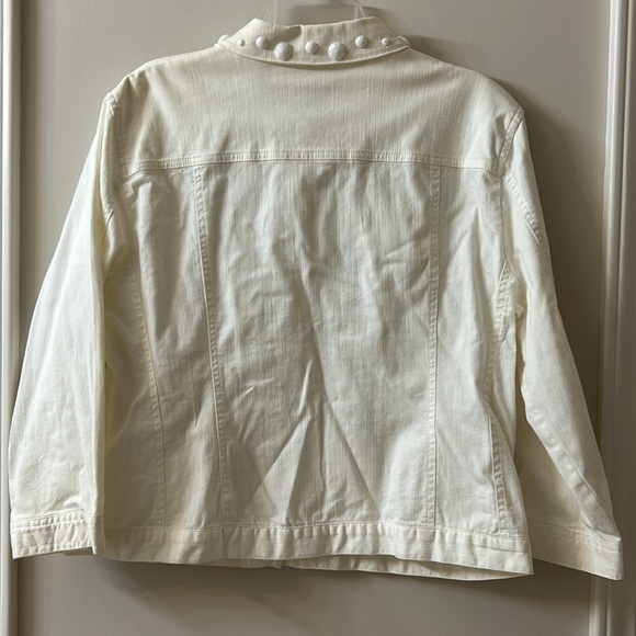 Ruby Rd. Off White Jean Jacket - Picture 3 of 4